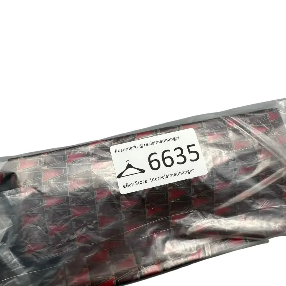 Umberto Bossi‎ Red Vintage Dress Tie Italian Silk Geometric Pattern 58